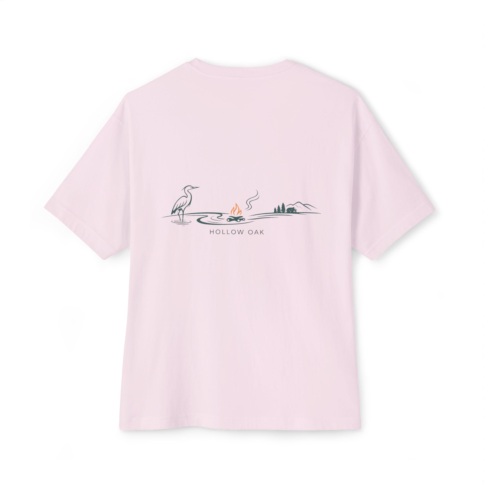 Hollow Oak Heron - Oversized Boxy Tee