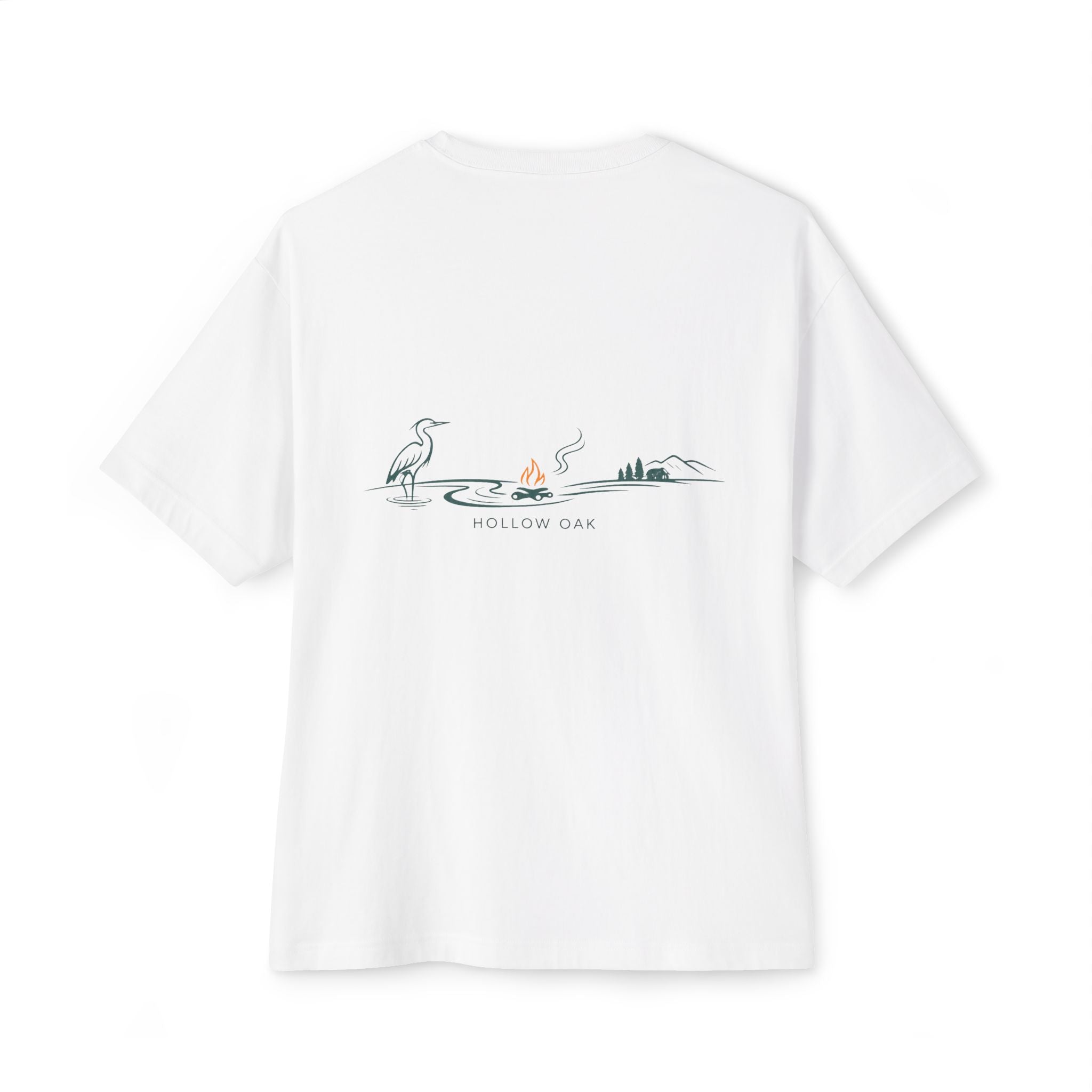 Hollow Oak Heron - Oversized Boxy Tee