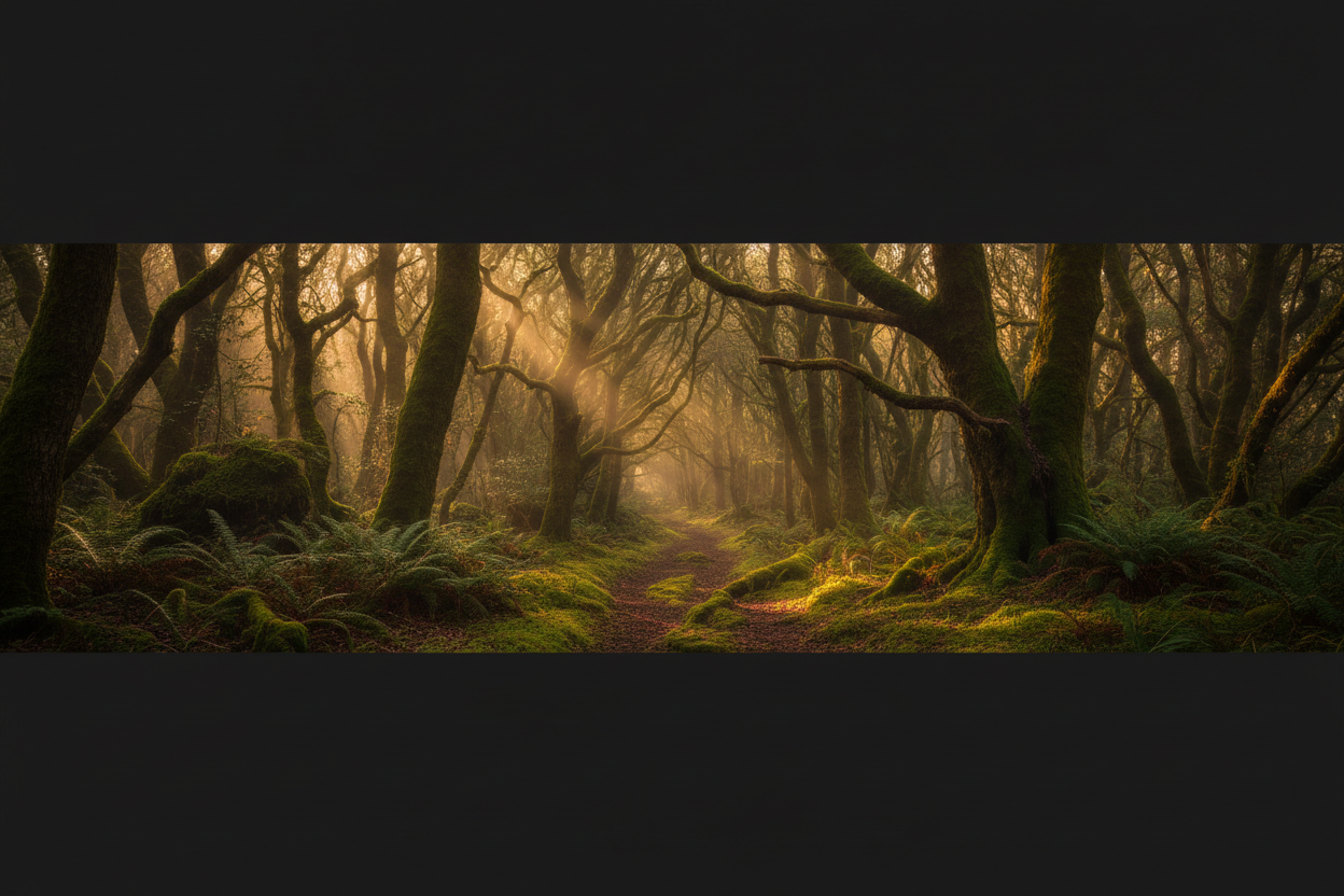 Warm woody forest background